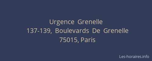 Urgence  Grenelle