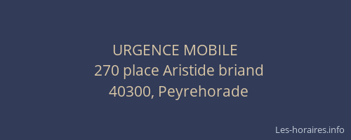 URGENCE MOBILE