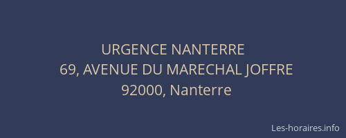 URGENCE NANTERRE