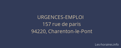 URGENCES-EMPLOI