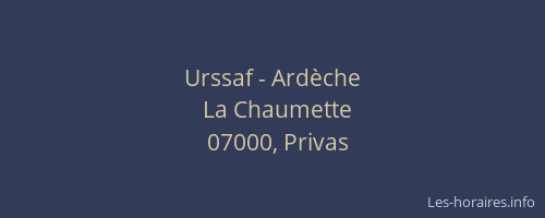 Urssaf - Ardèche