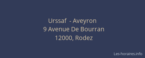 Urssaf  - Aveyron