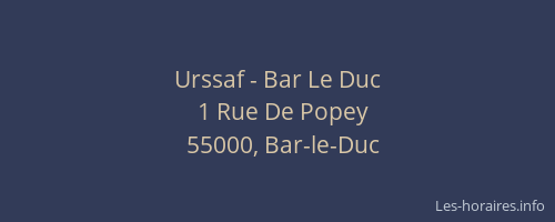 Urssaf - Bar Le Duc
