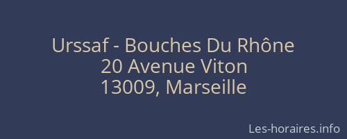 Urssaf - Bouches Du Rhône