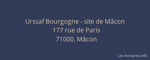 Urssaf Bourgogne - site de Mâcon