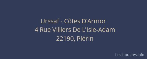Urssaf - Côtes D'Armor