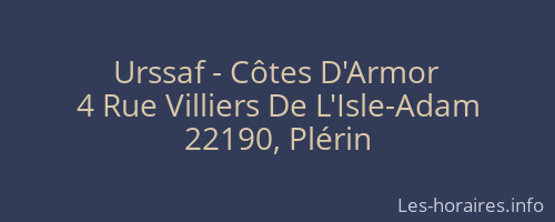 Urssaf - Côtes D'Armor