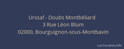 Urssaf - Doubs Montbéliard