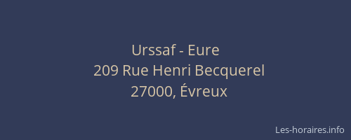 Urssaf - Eure