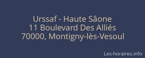 Urssaf - Haute Sâone