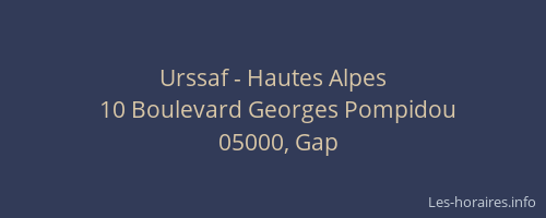 Urssaf - Hautes Alpes