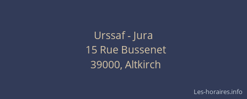 Urssaf - Jura