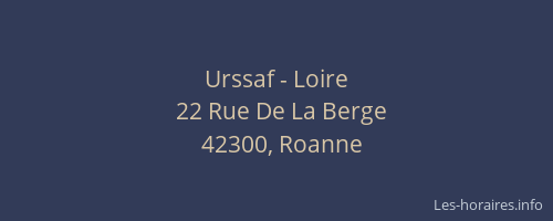 Urssaf - Loire
