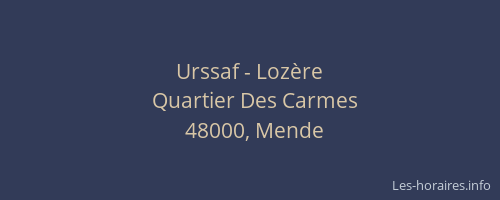 Urssaf - Lozère