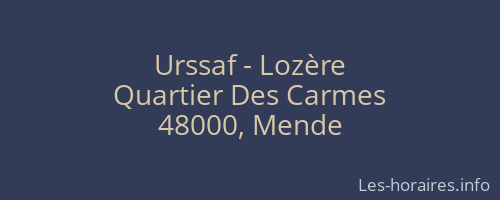 Urssaf - Lozère