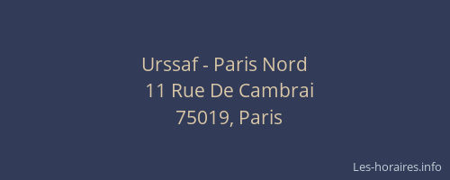 Urssaf - Paris Nord