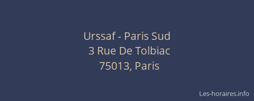 Urssaf - Paris Sud