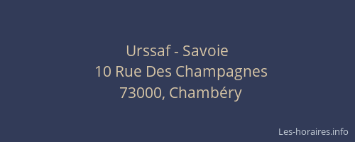 Urssaf - Savoie