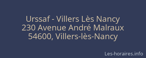 Urssaf - Villers Lès Nancy