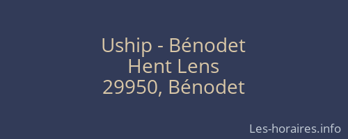 Uship - Bénodet
