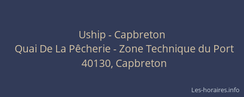 Uship - Capbreton