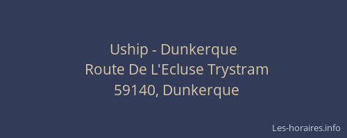 Uship - Dunkerque