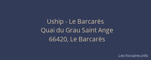 Uship - Le Barcarès