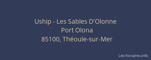 Uship - Les Sables D'Olonne