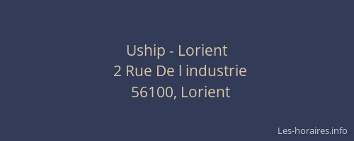 Uship - Lorient