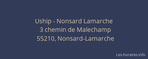 Uship - Nonsard Lamarche