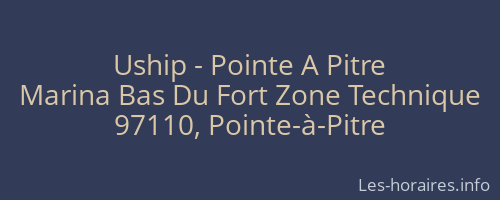 Uship - Pointe A Pitre