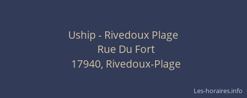 Uship - Rivedoux Plage
