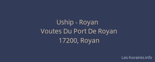 Uship - Royan