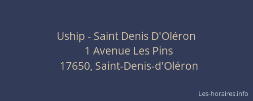Uship - Saint Denis D'Oléron