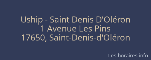 Uship - Saint Denis D'Oléron