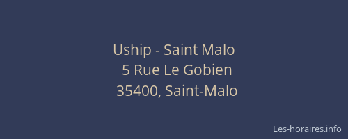 Uship - Saint Malo