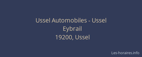 Ussel Automobiles - Ussel