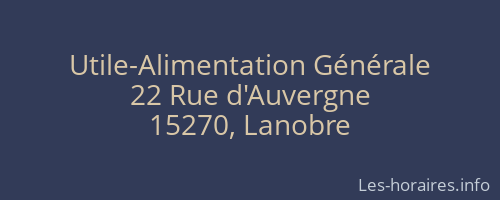 Utile-Alimentation Générale