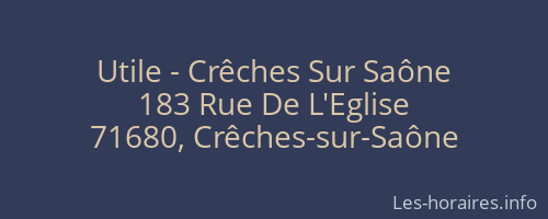 Utile - Crêches Sur Saône