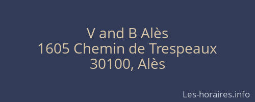 V and B Alès