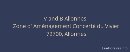 V and B Allonnes