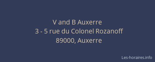 V and B Auxerre