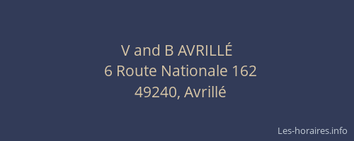 V and B AVRILLÉ