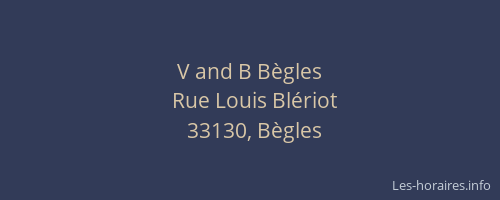 V and B Bègles