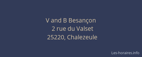 V and B Besançon