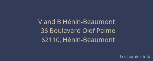 V and B Hénin-Beaumont
