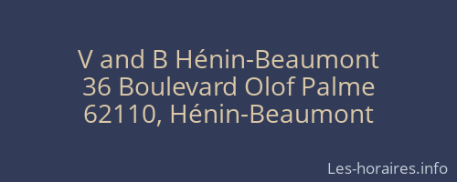 V and B Hénin-Beaumont