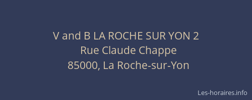 V and B LA ROCHE SUR YON 2