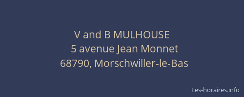 V and B MULHOUSE
