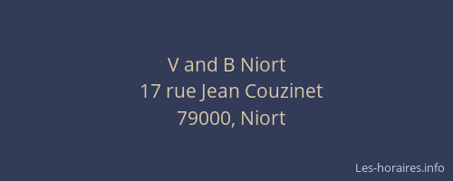 V and B Niort
